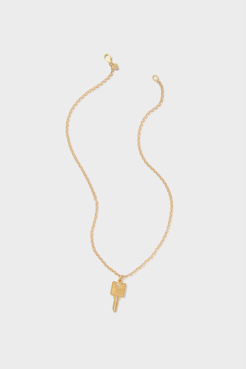 Gold Compass Key 18" Necklace