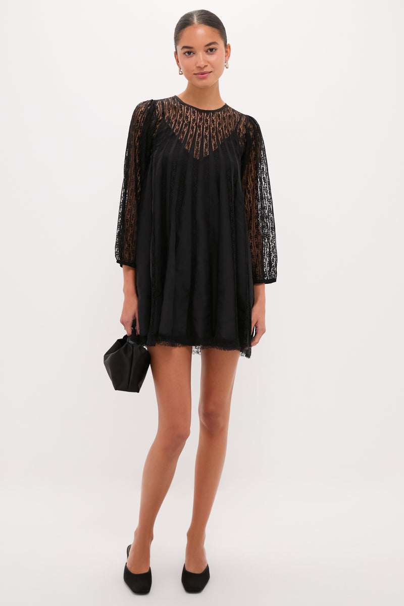 Black Keepsake Lace Shift Dress