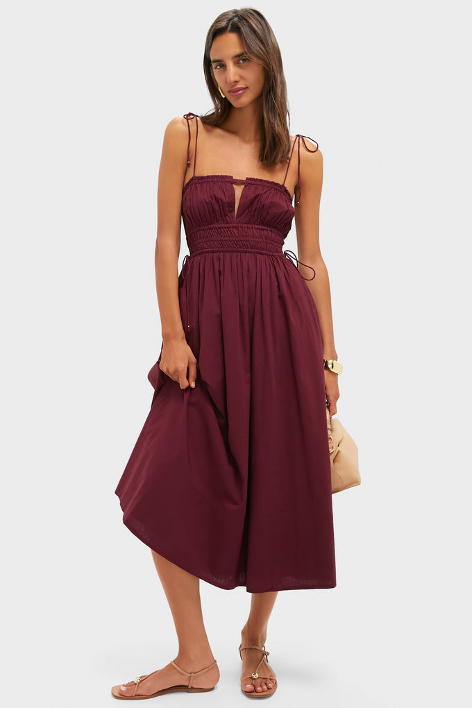 Bordeaux Eldora Midi Dress | Vanessa Bruno Bordeaux Eldora Midi Dress | Vanessa Bruno