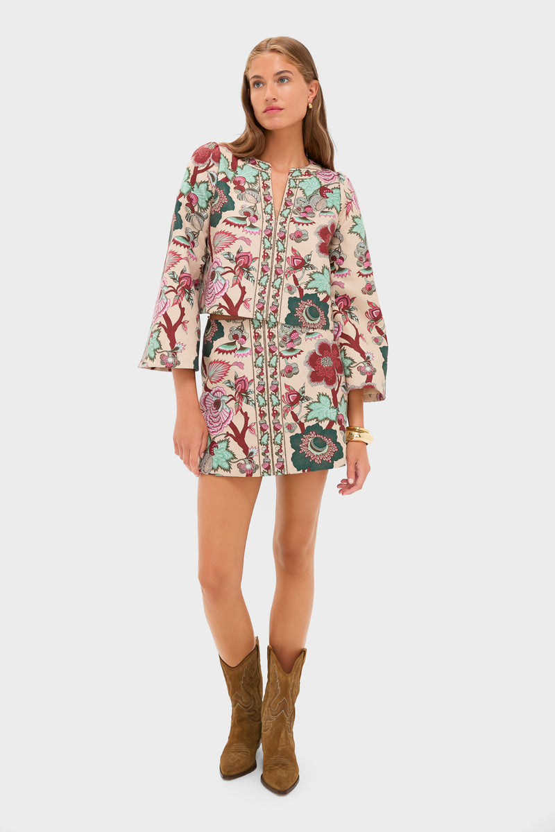 Garden Scrollwork V-Neck Maxine Top