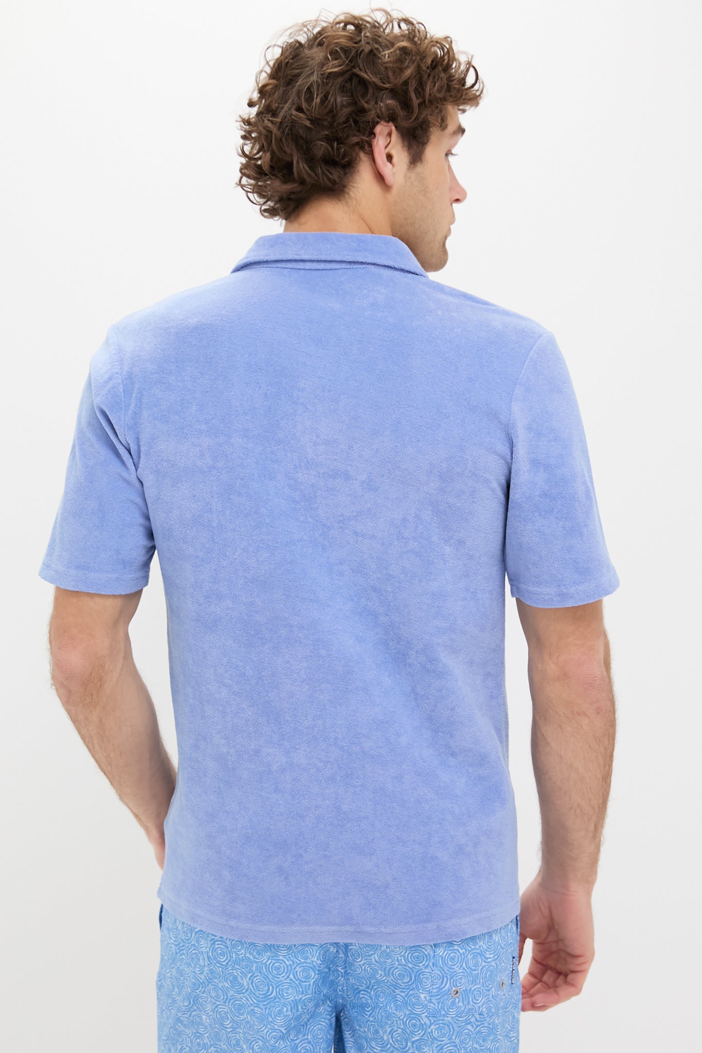 Perry Winkle Terrycloth Players Shirt | Criquet