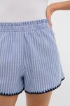 Blue Stripe Whipstitch Kieran Short