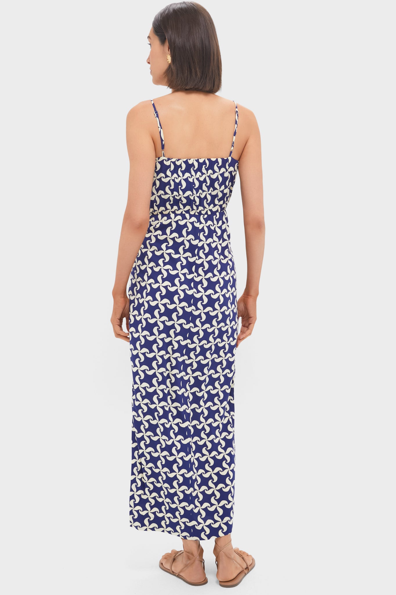 Pinwheel Print Maxi Dress