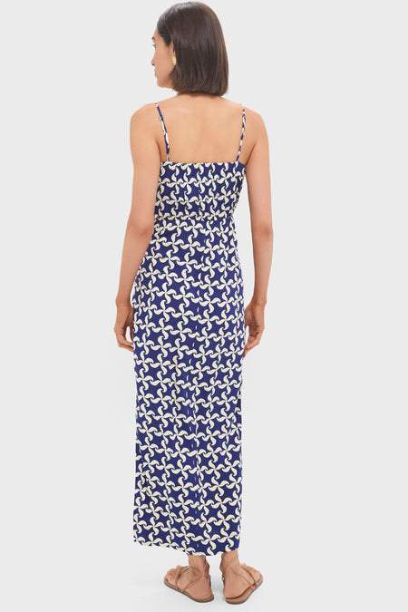 Pinwheel Print Maxi Dress