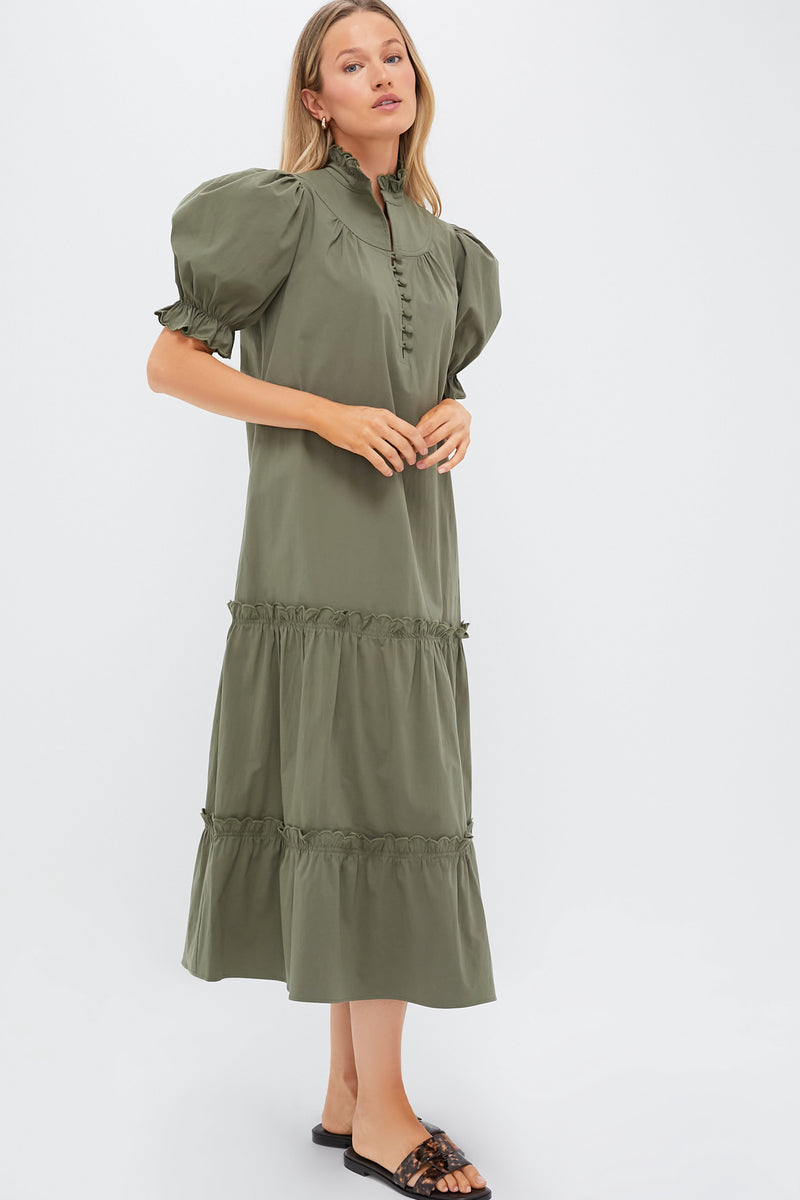 Olive Green Selena Maxi Dress