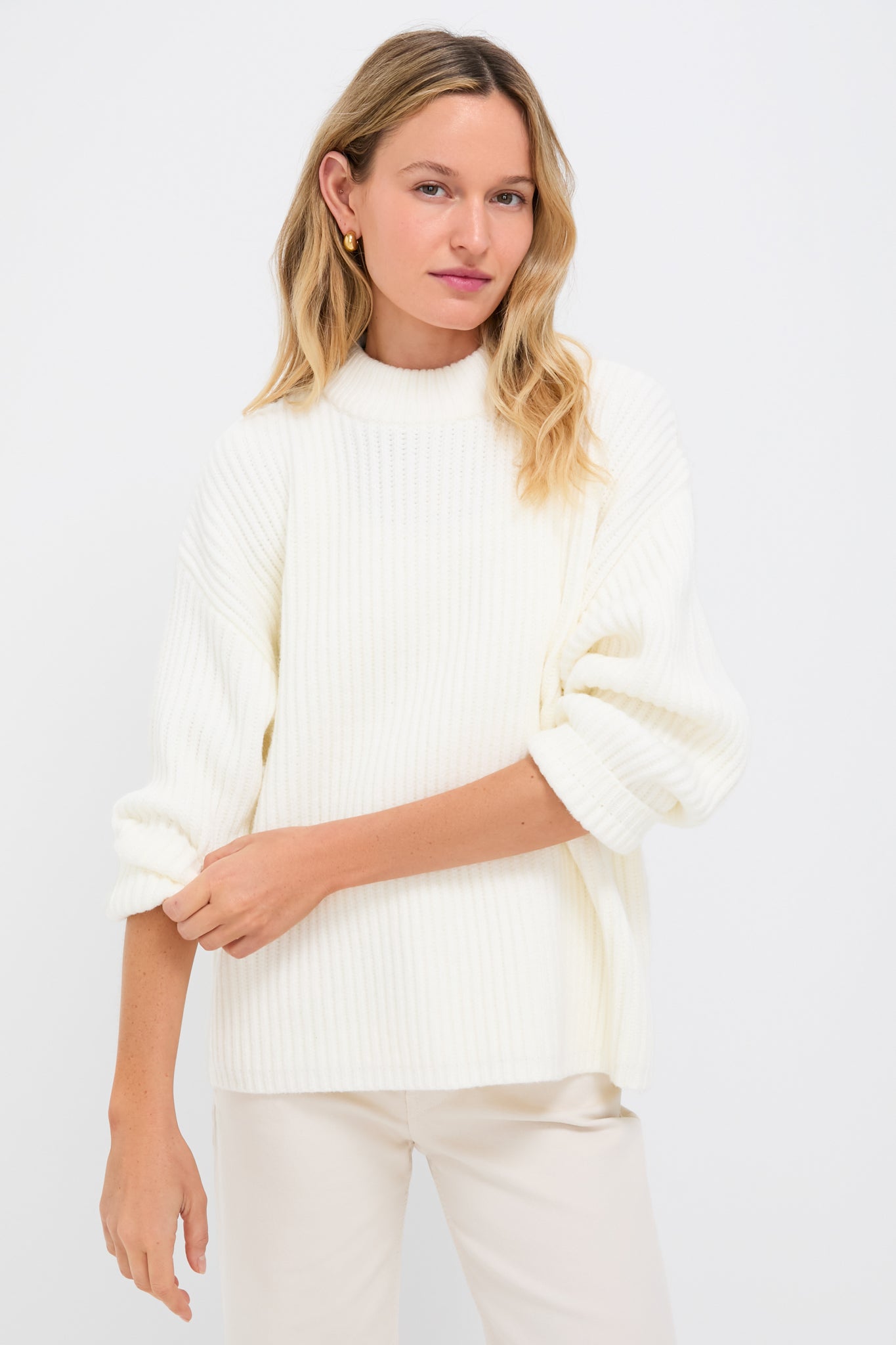 Heve 新品未開封Tinker Knit white Winter White Crewneck Jack Sweater | Pomander Place
