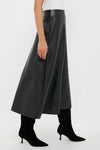 Black Leather Veronica Maxi Skirt