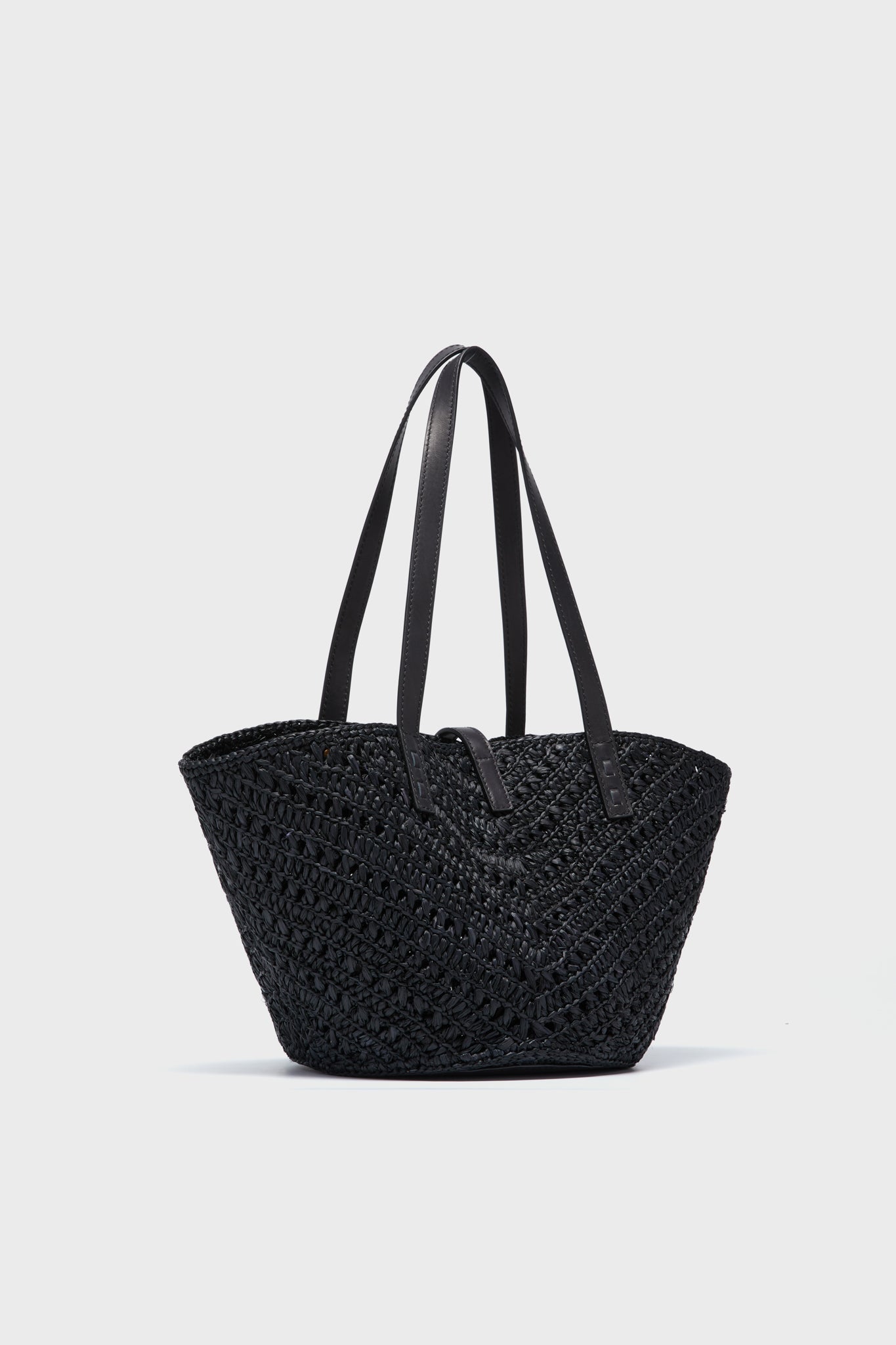 Saint Laurent Black Small Panier Tote Bag