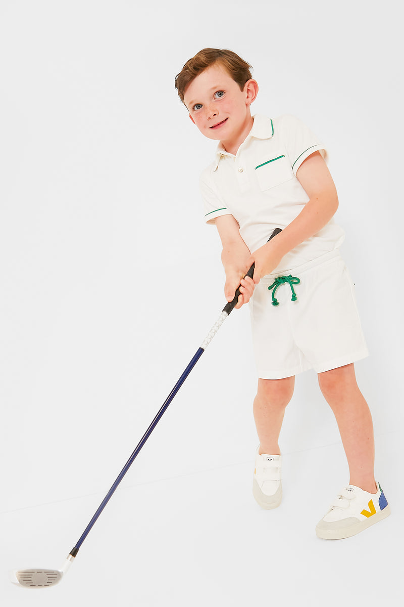 Exclusive Green Piping White Marco Polo