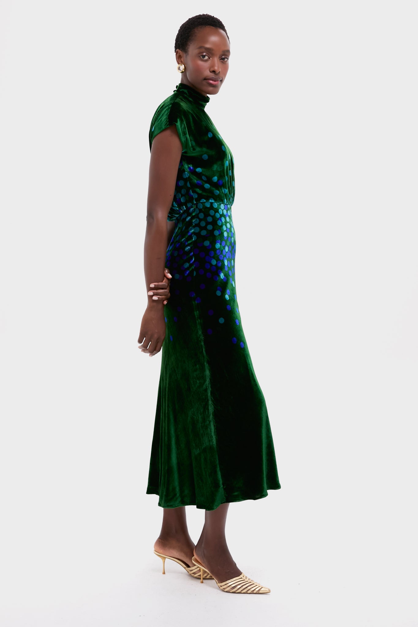 starlight midi dress Nobody's Child shortsleeve starlight midi dress in blue