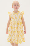 Bright Yellow Eyelet Cynthia Dress