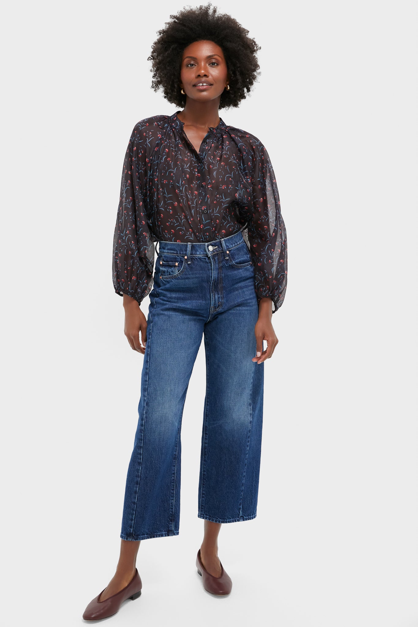 Midnight Oleander Sawyer Blouse