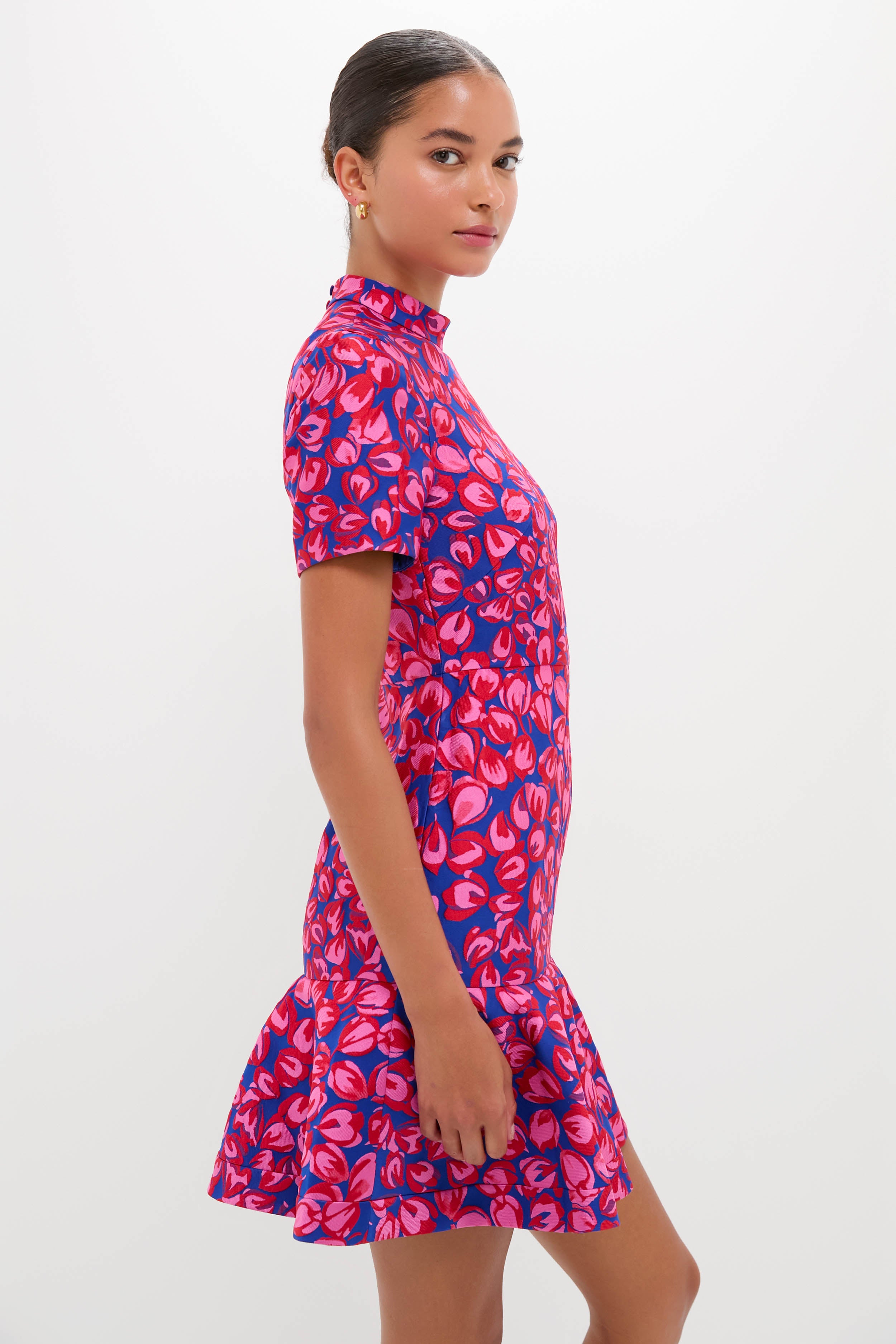 Azure Flamingo Min-C Mini Dress | Saloni