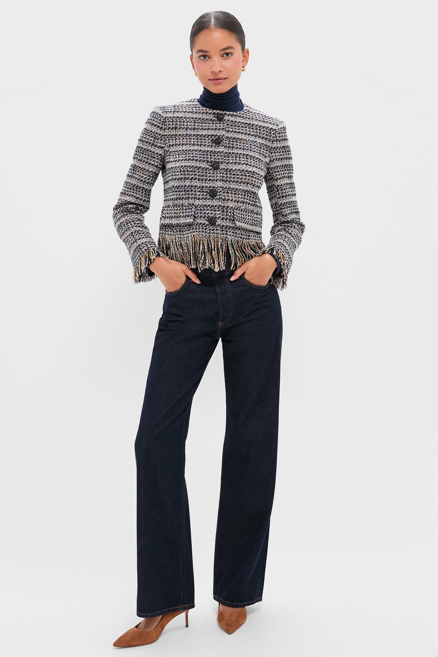 Navy Multi Lyons Jacket