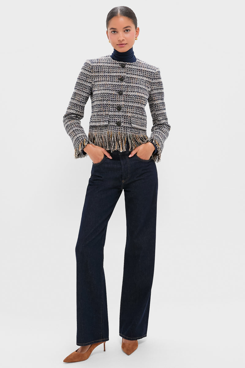 Navy Multi Lyons Jacket