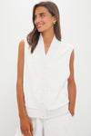 Ivory Marl Vicky Button Gilet