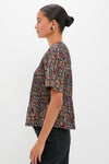 Garland Print Smocked Flounce Top