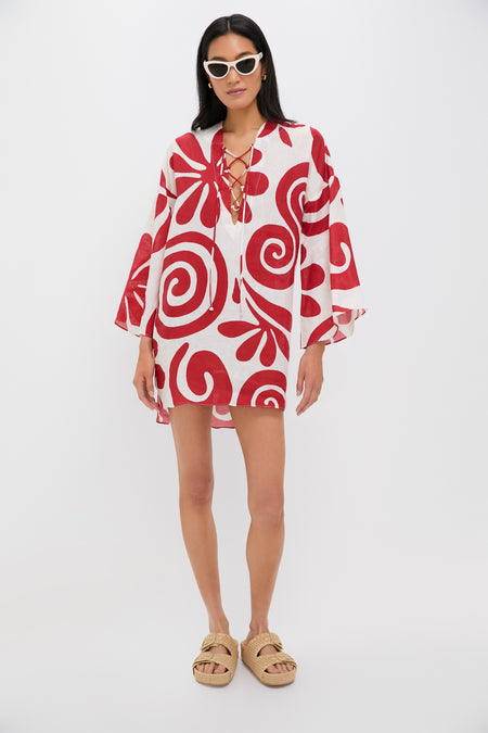 Cenote Scarlet Turin Mini Dress