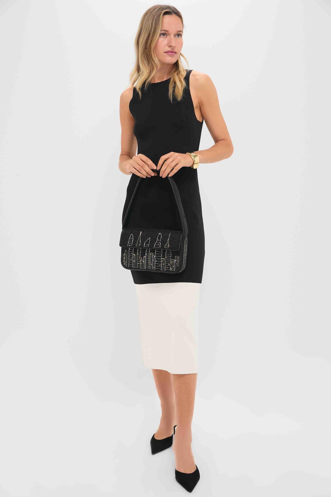 New York Skyline Tommy Beaded Bag