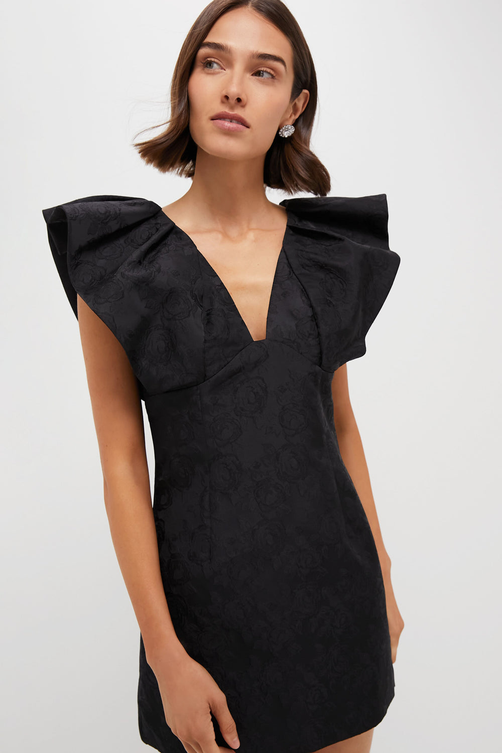 Black Jacquard Tanya Mini Dress | Hyacinth House Black Jacquard Tanya Mini Dress | Hyacinth House