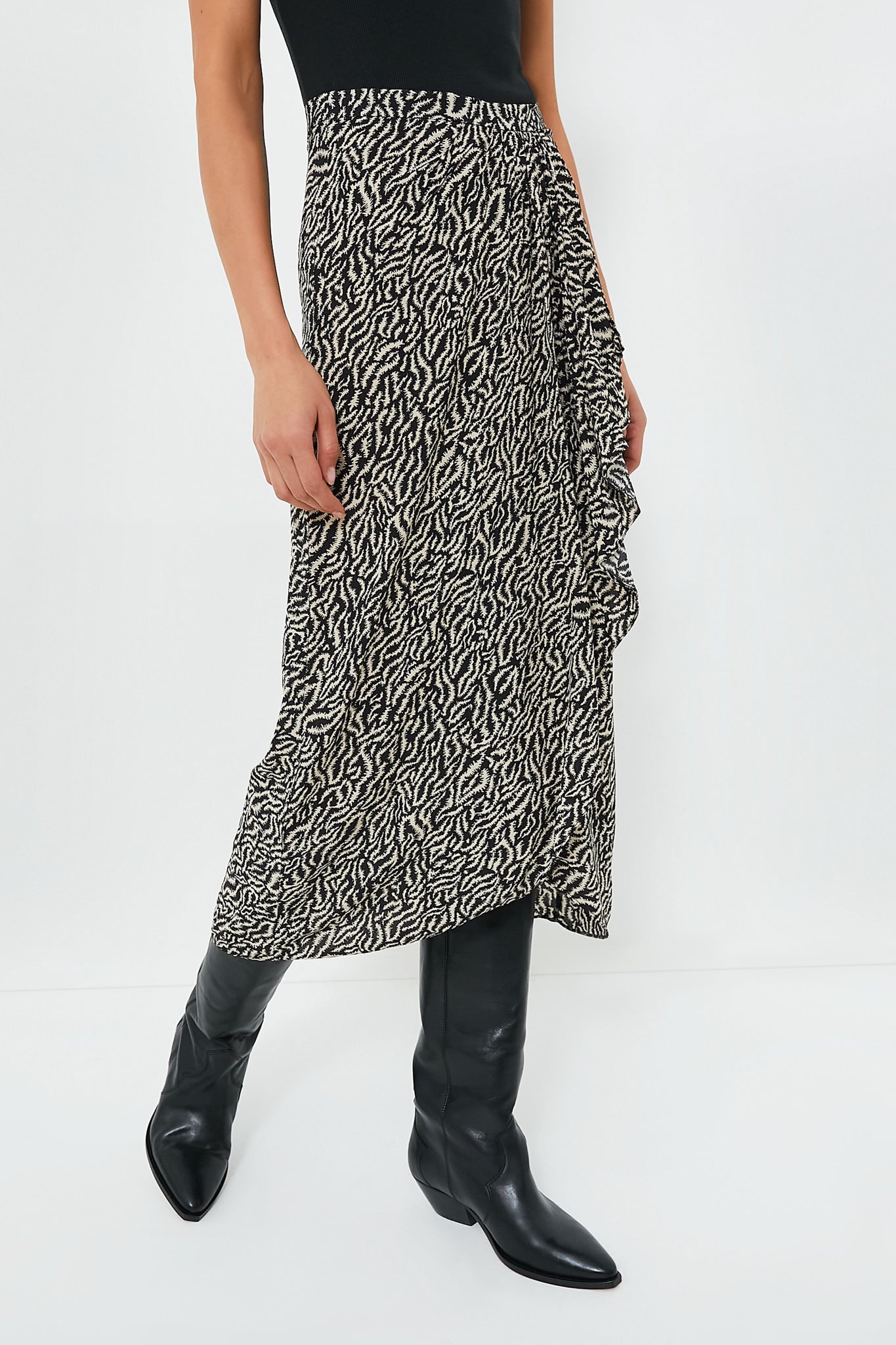 Ecru Black Vanille Skirt | Isabel Marant Etoile