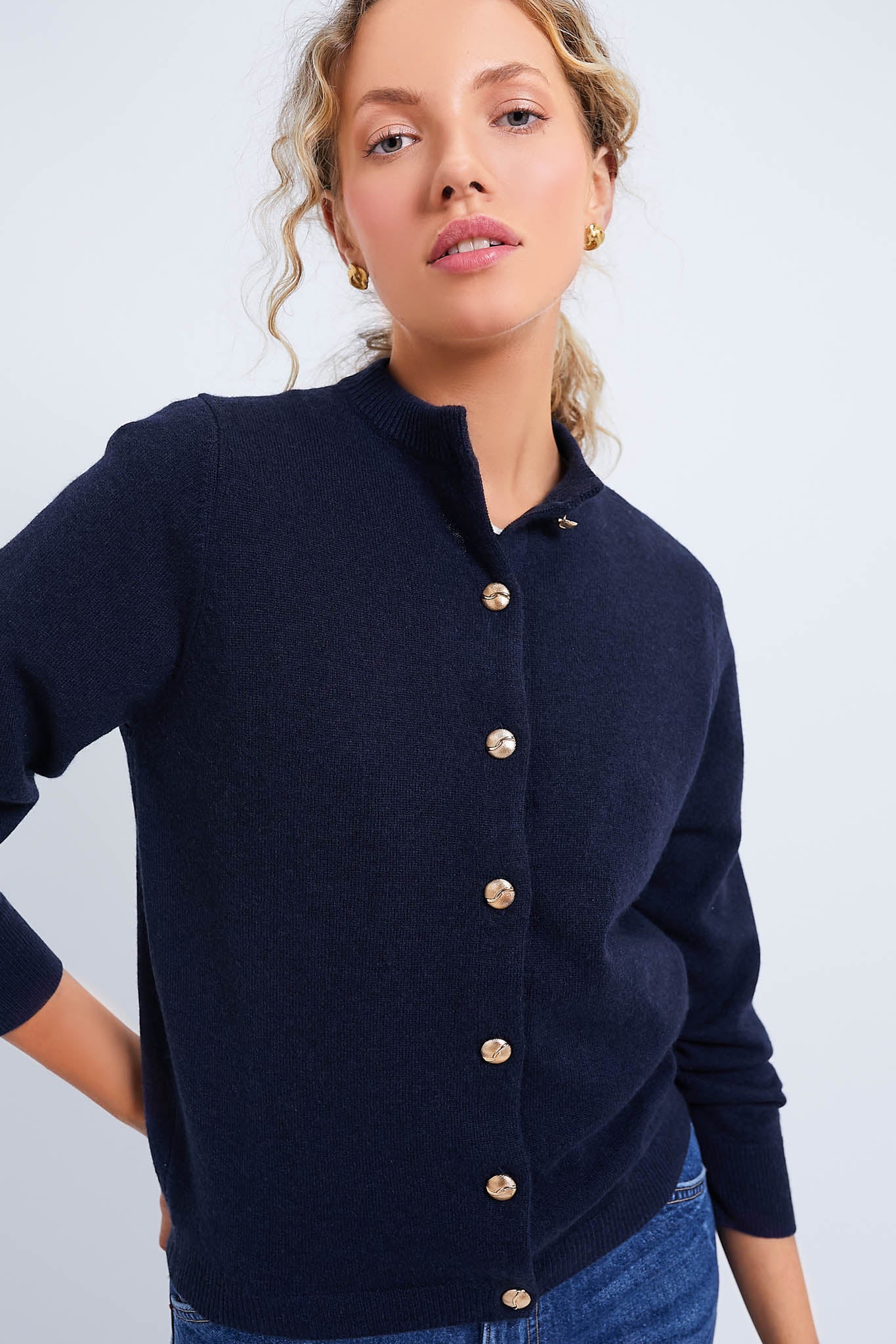 Tuckernuck Navy Quinn Cashmere Cardigan Navy XXL