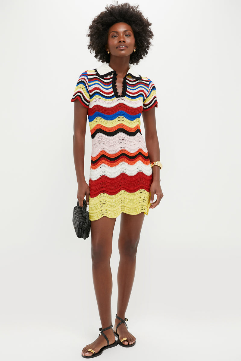 Multicolor Chevron Mini Dress