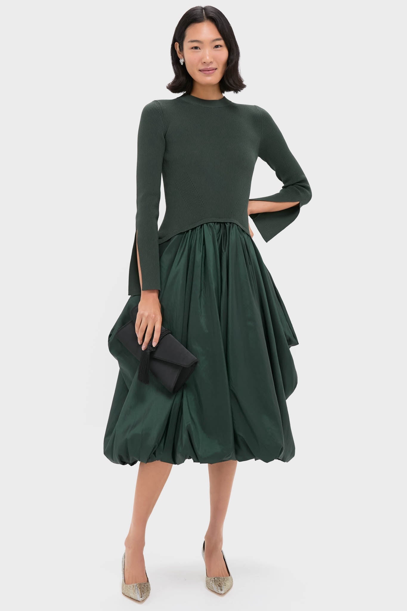 Cypress Kenlie Long Sleeve Mock Neck Midi Dress | SIMKHAI