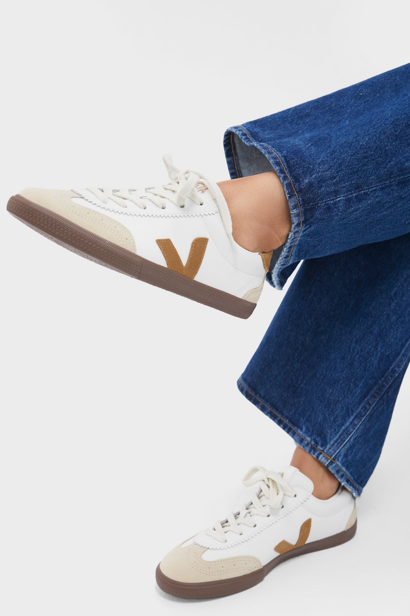 White Tent Bark Volley Sneakers