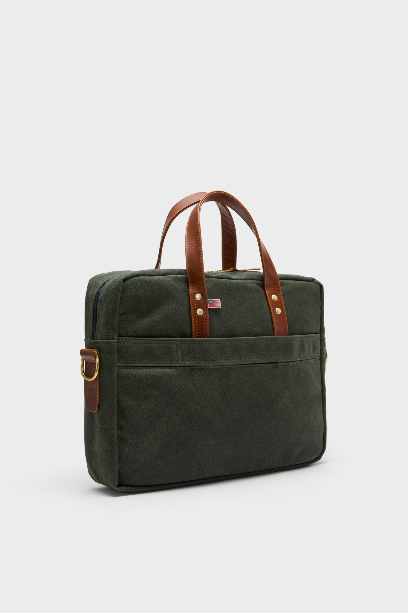 Hunter Green Waxed Canvas Laptop Bag