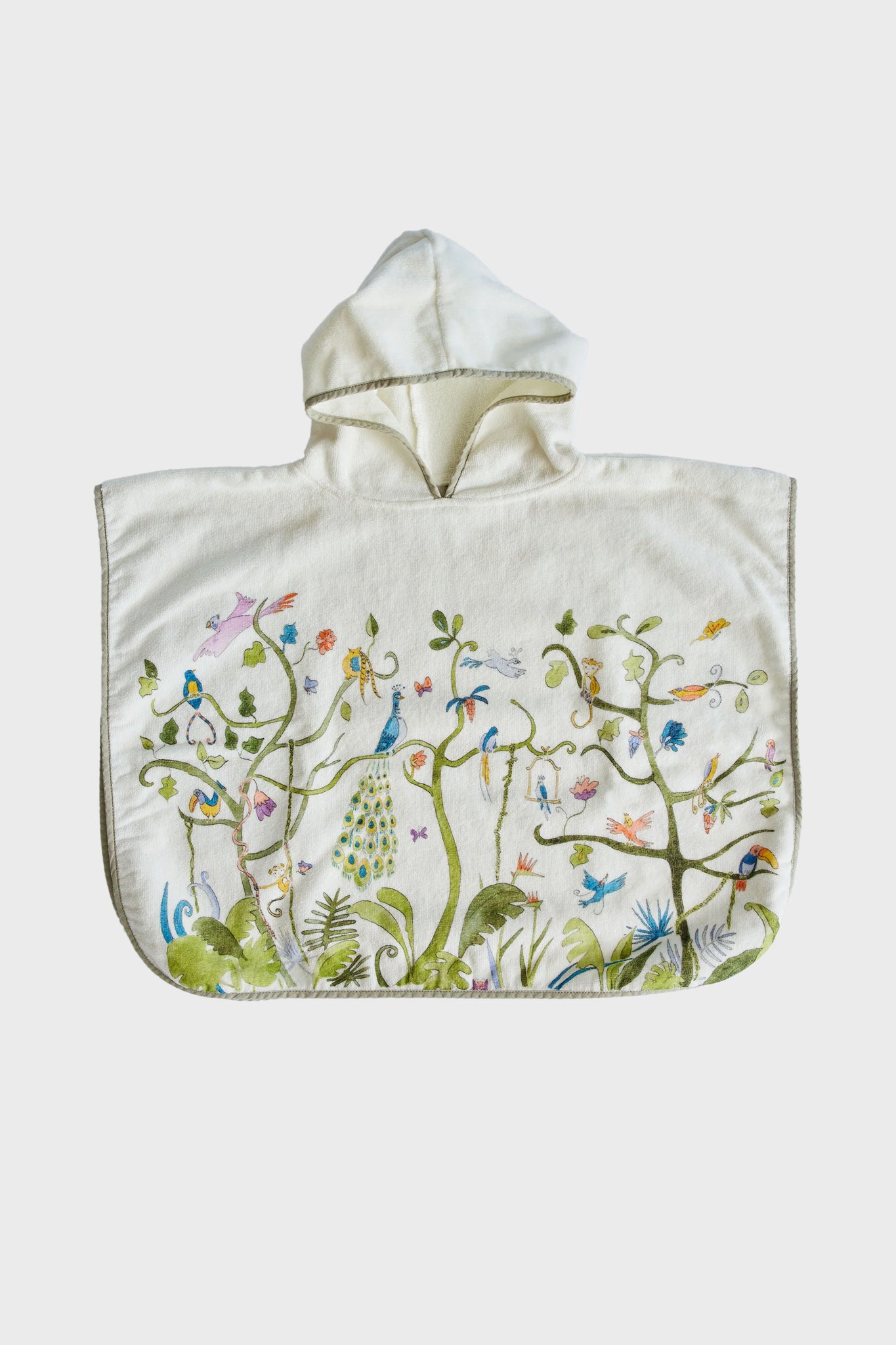 Tropical Chinoiserie Swim Poncho