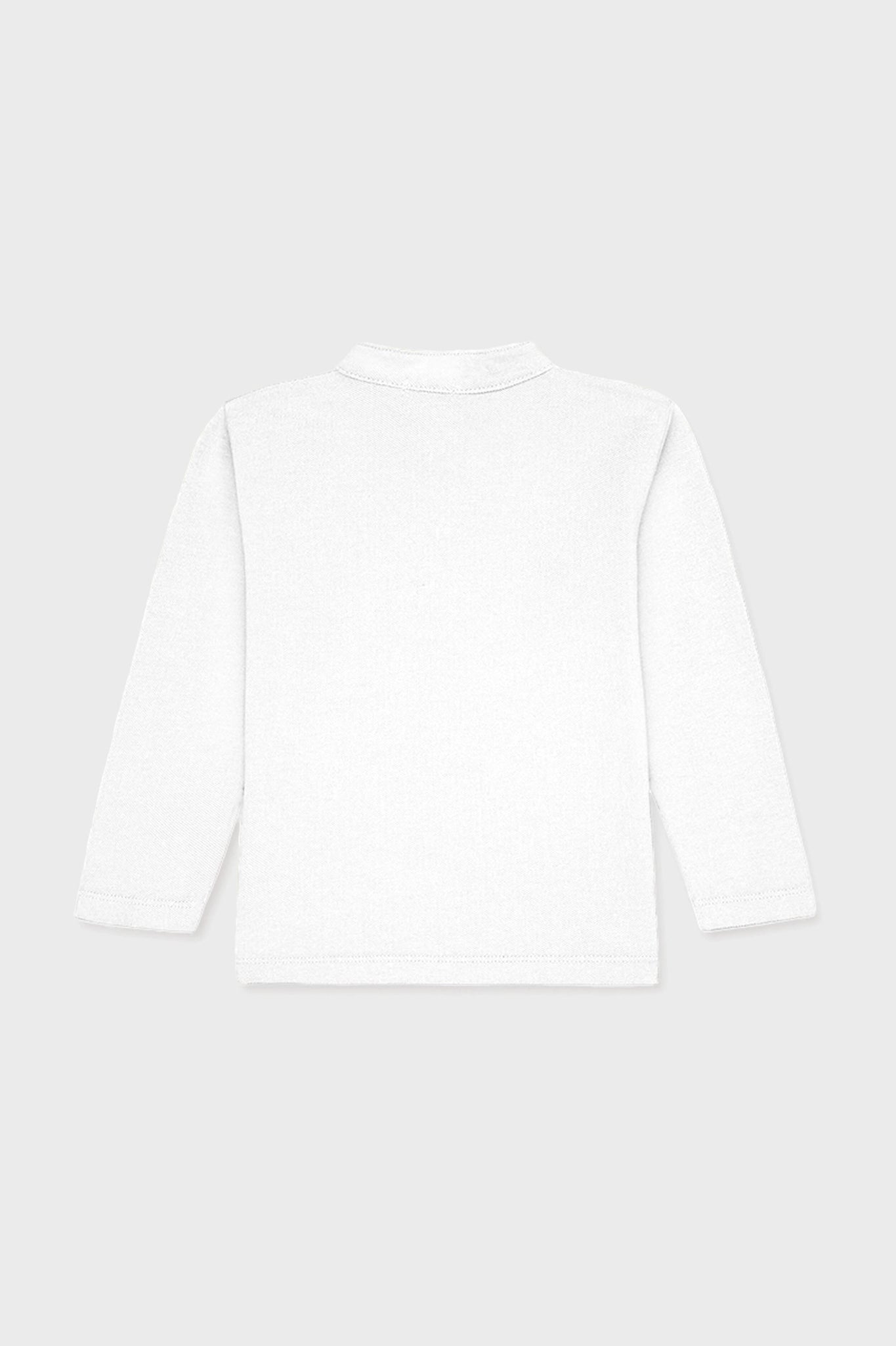 White Alcomo Long Sleeve Boy Polo