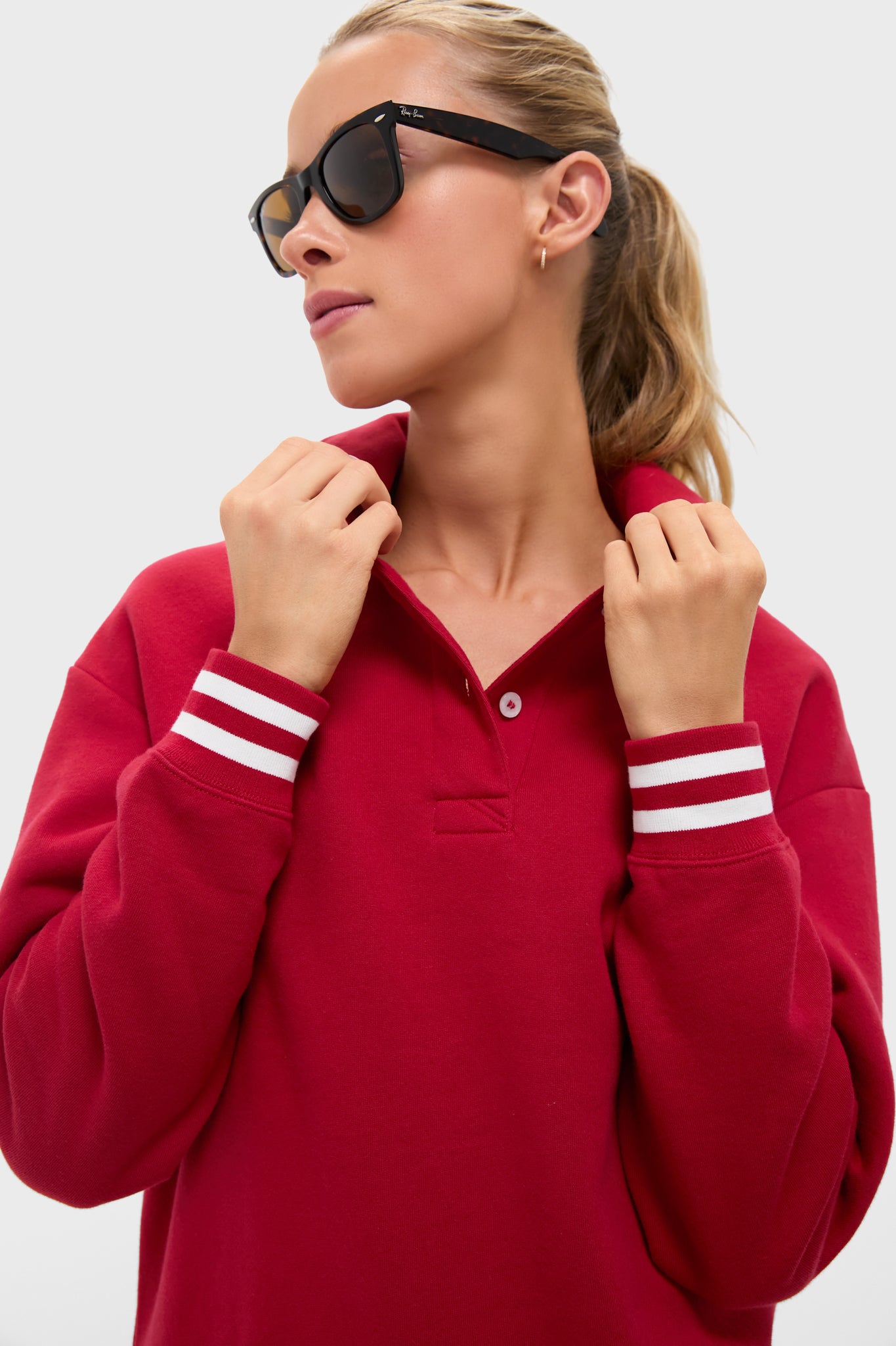 Red 100% Cotton Perry Pullover