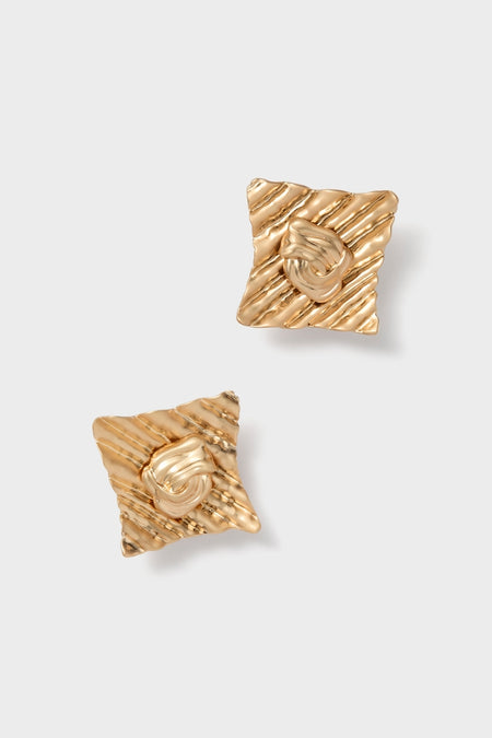 Brushed Brass Naydine Earrings