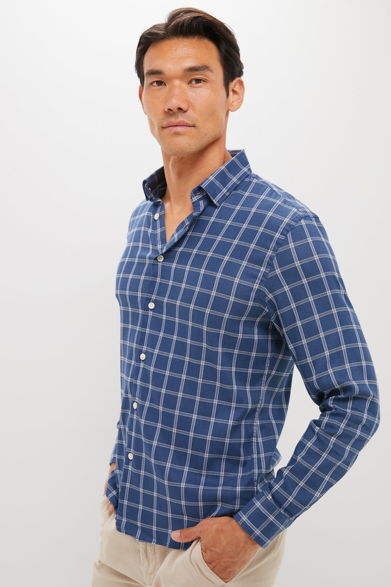 Midnight Cloud Plaid Movement Monterrey Shirt