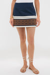 Riverside Stripe Cotton Eyelet Meg Mini Skirt