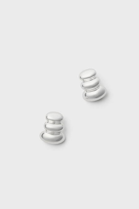 High Polish Silver Non-Stop Earrings