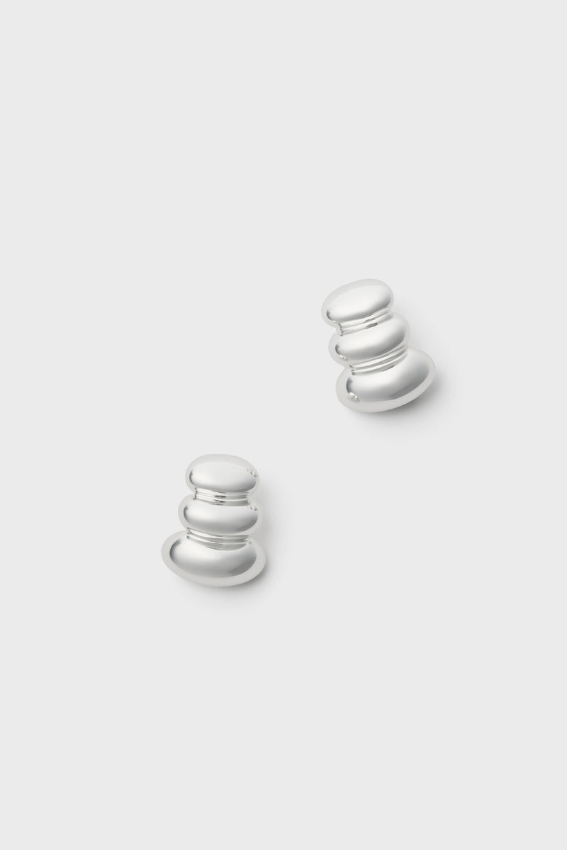 High Polish Silver Non-Stop Earrings