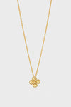 Berry Clover Station Necklace in Gold