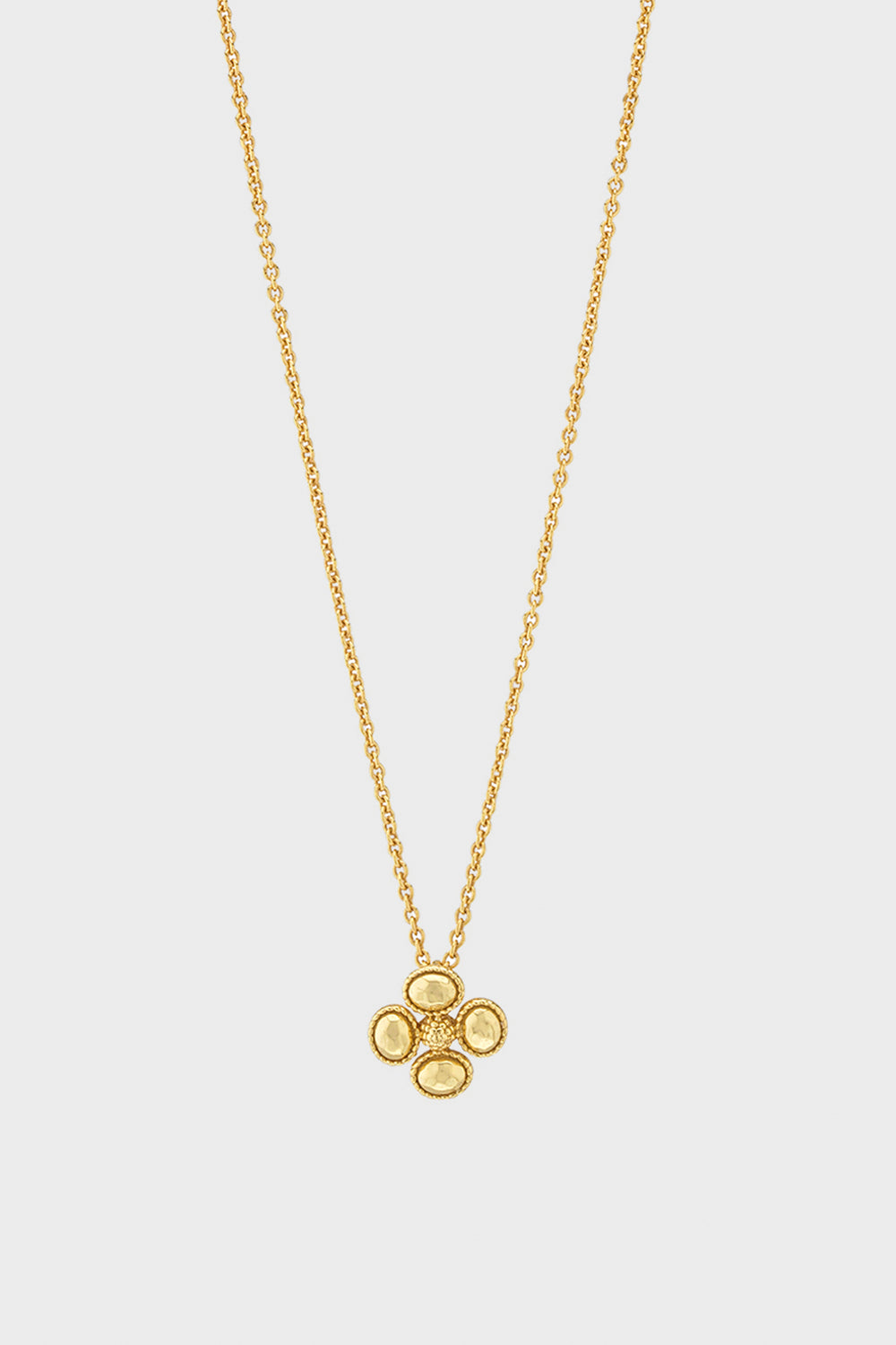 Berry Clover Station Necklace in Gold
