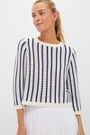 Blue and White Stripe Madeline Sweater