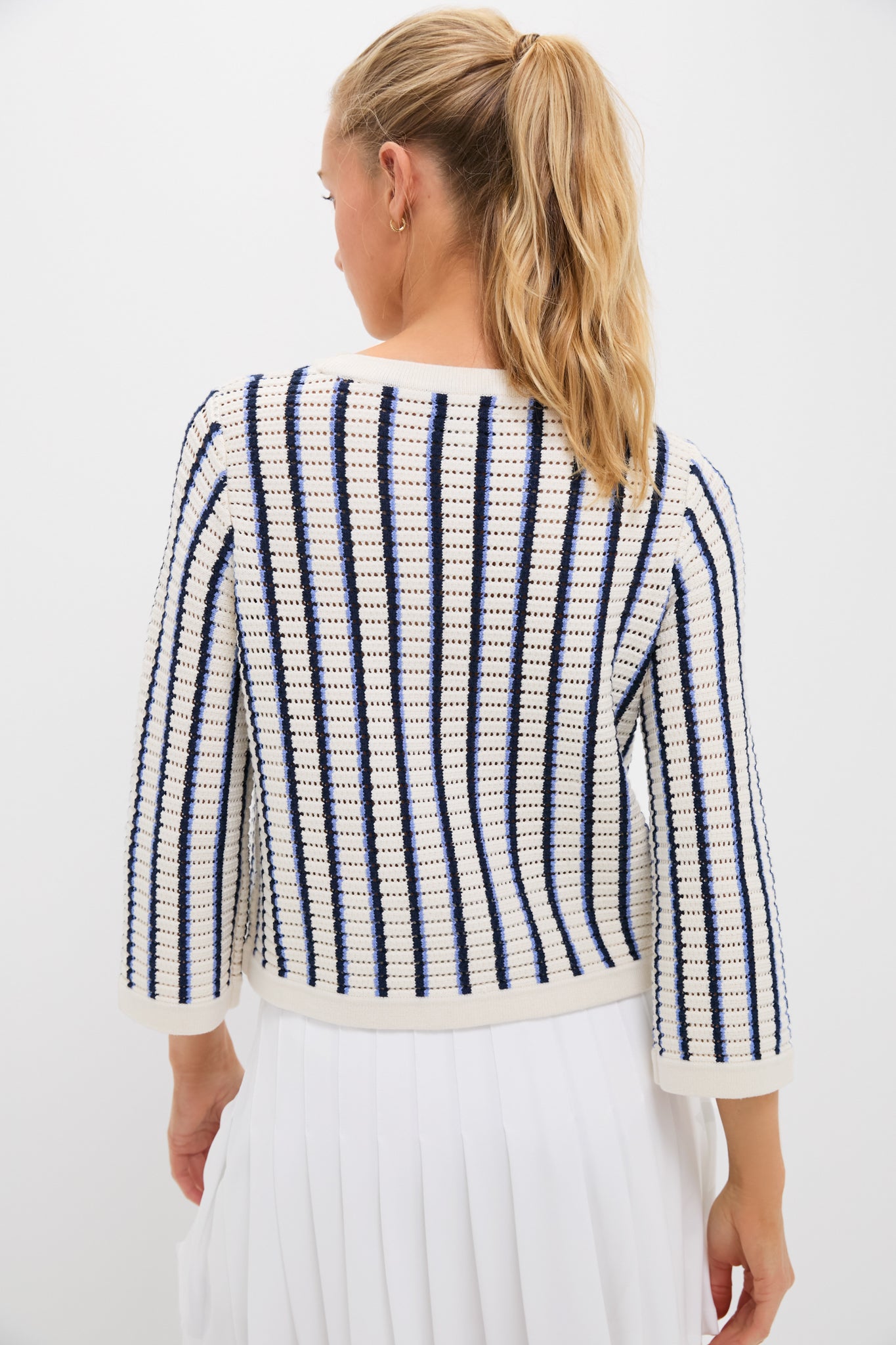 Blue and White Stripe Madeline Sweater