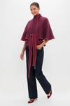 Burgundry Brio Cape Coat