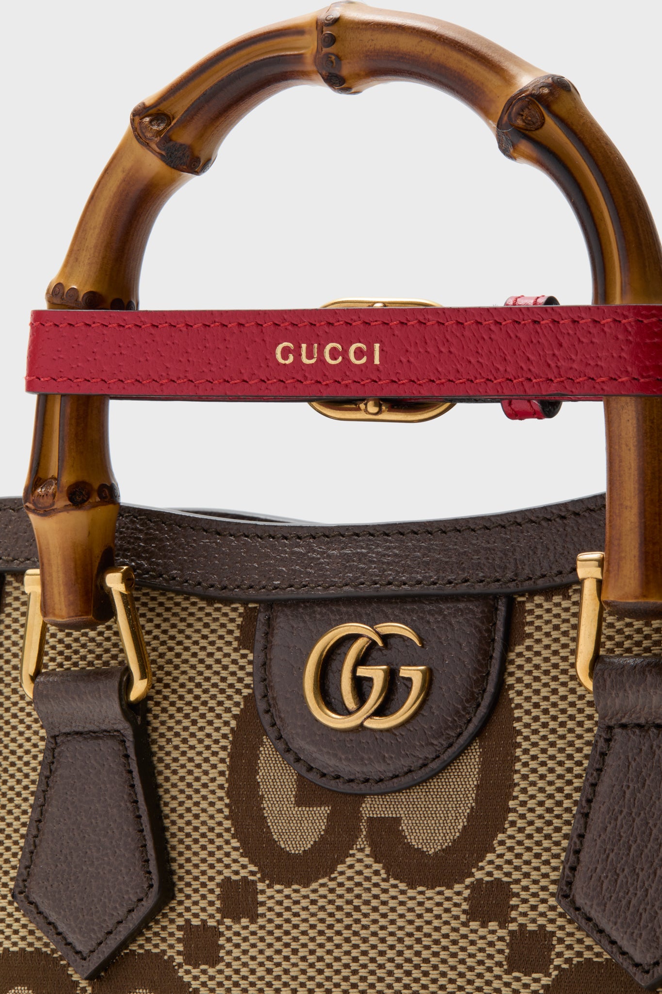 Gucci Beige Brown Canvas Shoulder Bag