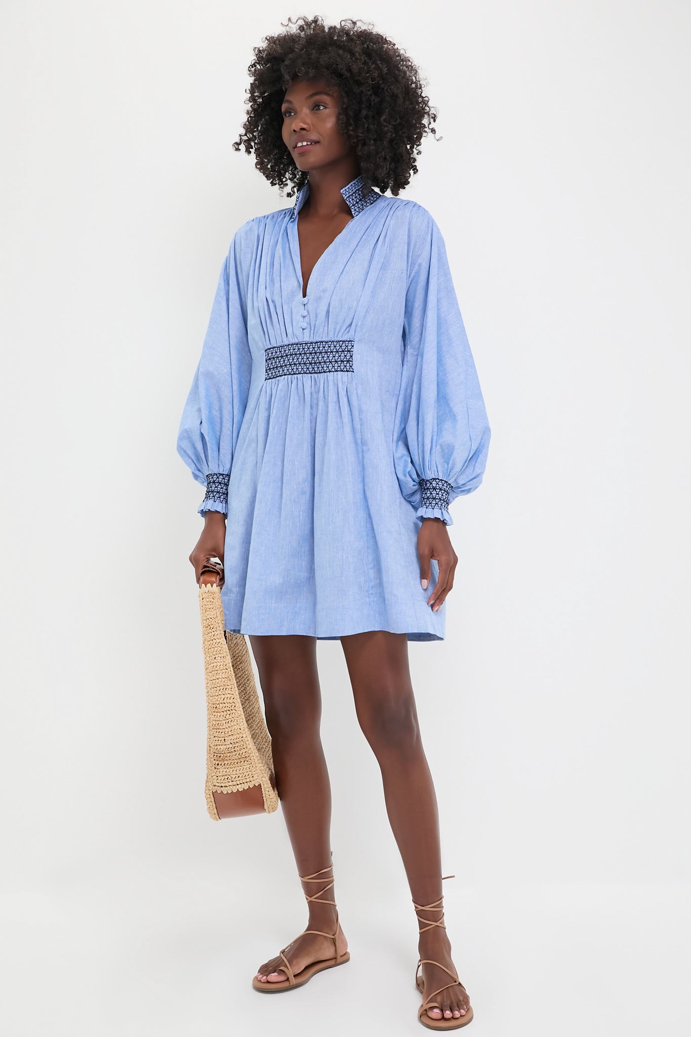 Tuckernuck Chambray Embroidered Aubury Dress Chambray / XXL Tuckernuck Chambray Embroidered Aubury Dress Chambray / XXL