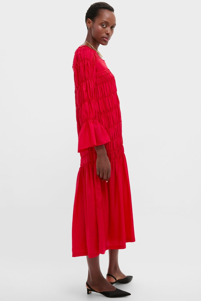 Red Scarlet Sybil Silk Dress