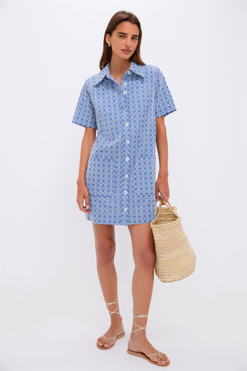 Denim Embroidered Lacie Dress