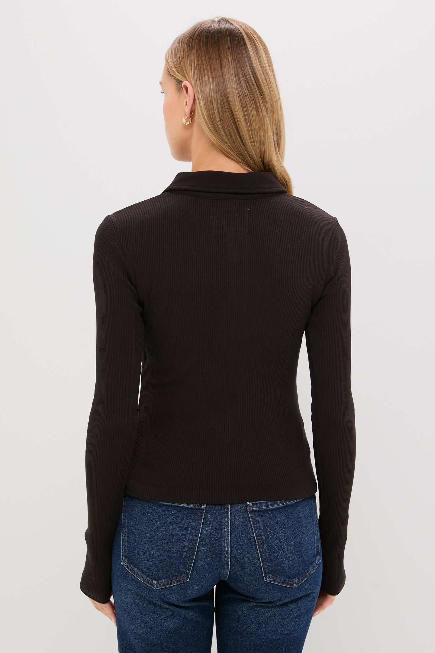 Chocolate Long Sleeve 60's Polo