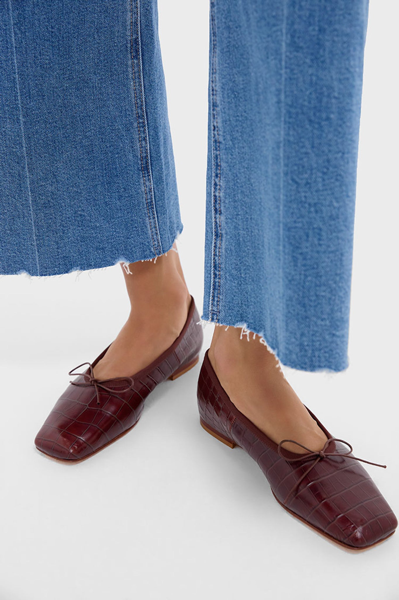 Chocolate Square Toe Ballerina