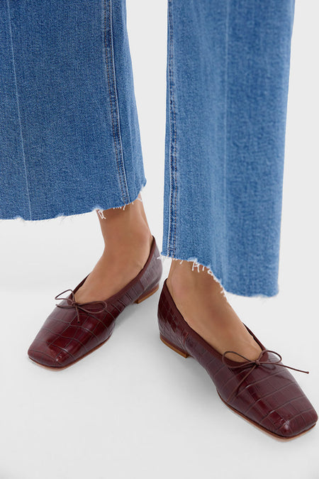 Chocolate Square Toe Ballerina